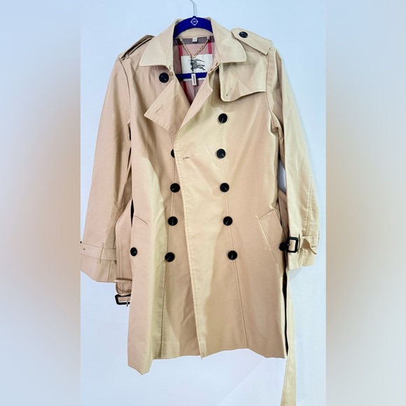 Source Unknown Beige Double-Breasted Trench Coat BNWT size Large - Picture 6 of 8